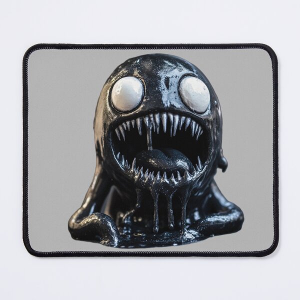 Item preview,  Black slime with white eyes designed and sold by Kat's Design Hub.