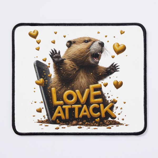 Item preview, Marmot Love Attack Digital Illustration designed and sold by newvisionart191.