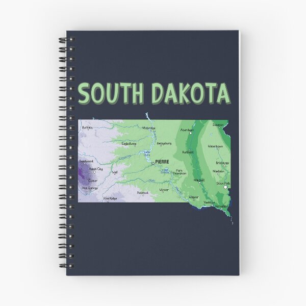 Item preview, South Dakota State Map - Artistic Green & Blue Geography Design designed and sold by mashmosh.