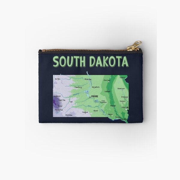 Item preview, South Dakota State Map - Artistic Green & Blue Geography Design designed and sold by mashmosh.