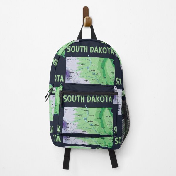 Item preview, South Dakota State Map - Artistic Green & Blue Geography Design designed and sold by mashmosh.