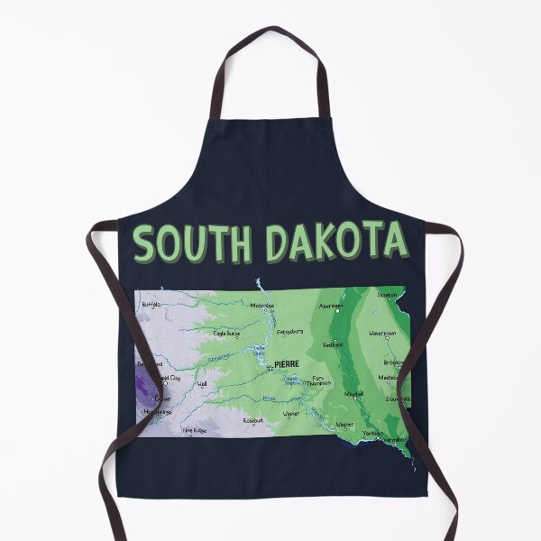 Item preview, South Dakota State Map - Artistic Green & Blue Geography Design designed and sold by mashmosh.