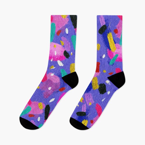 Item preview, Colorful Confetti Brushstroke Terrazzo Pattern designed and sold by bubblegoth.