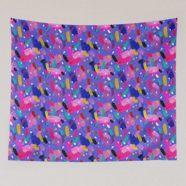 Item preview, Colorful Confetti Brushstroke Terrazzo Pattern designed and sold by bubblegoth.