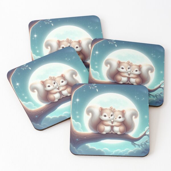 Item preview, Moonlight Squirrels – Valentine’s Day Forest Love designed and sold by Dogandesighn.