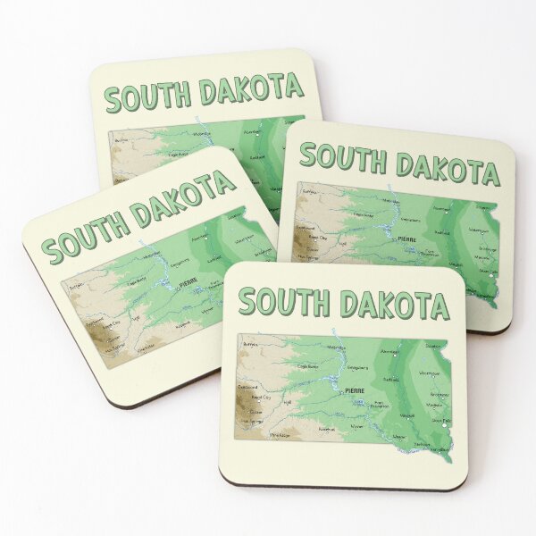 Item preview, South Dakota Map - Artistic State Pride Exploration designed and sold by mashmosh.