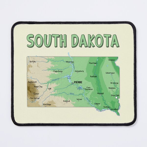 Item preview, South Dakota Map - Artistic State Pride Exploration designed and sold by mashmosh.