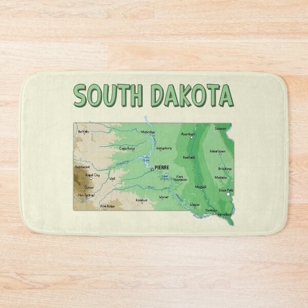 Item preview, South Dakota Map - Artistic State Pride Exploration designed and sold by mashmosh.