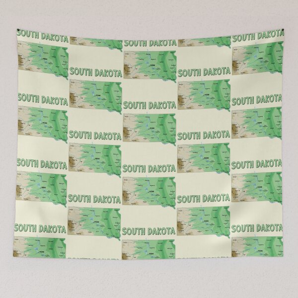 Item preview, South Dakota Map - Artistic State Pride Exploration designed and sold by mashmosh.