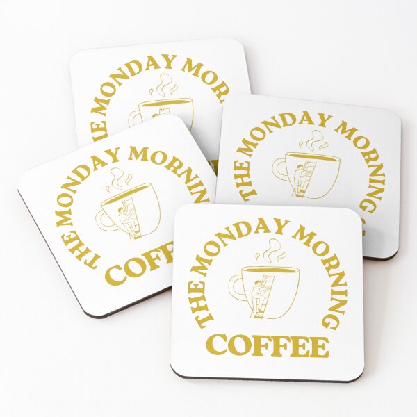Item preview, Funny Monday Morning Coffee T-Shirt | Person Climbing Cup Work Humor Gift designed and sold by BeanNTee.