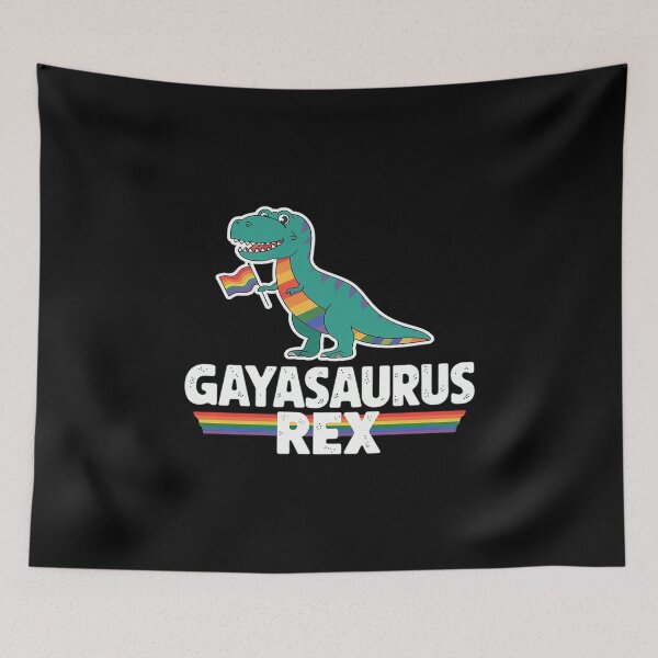 Item preview, Gayasaurus Rex  dinosaur LGBT gay rainbow pride flag  designed and sold by FadeOfThrone.