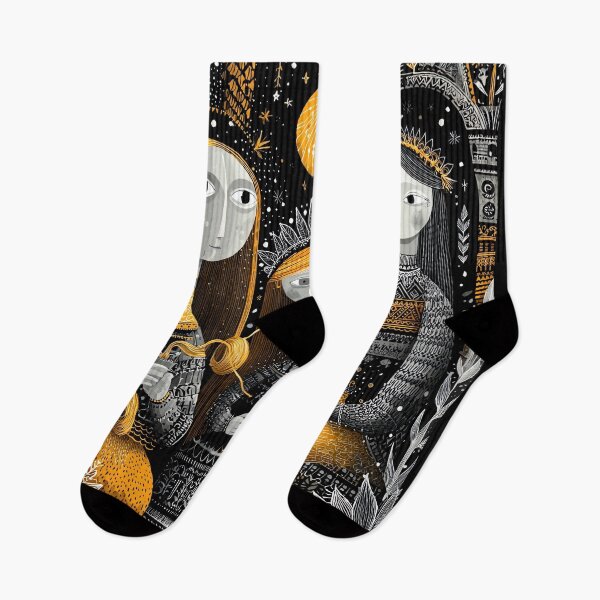 Item preview, The Three Sisters: Slavic Fairytale Art - Socks designed and sold by Banal25.