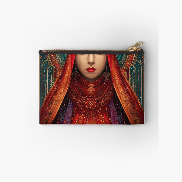 Item preview, Majestic Red-Hued Portrait of a Enigmatic Woman designed and sold by Artessie.