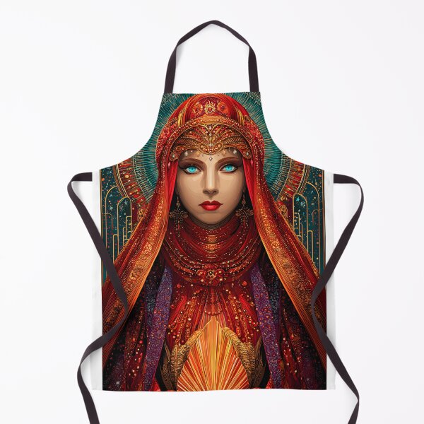 Item preview, Majestic Red-Hued Portrait of a Enigmatic Woman designed and sold by Artessie.
