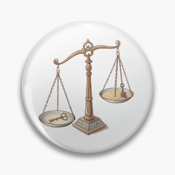 Item preview, Scales of Time — Vintage Justice Balance with Key & Sand | Symbolic Alchemy Art designed and sold by VivoStudio.
