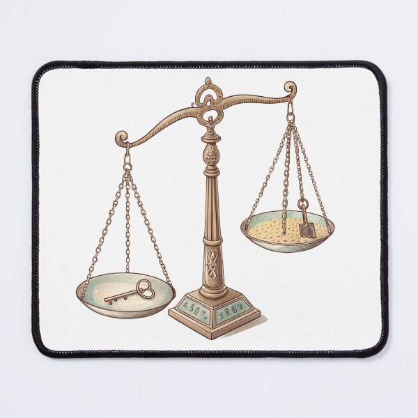 Item preview, Scales of Time — Vintage Justice Balance with Key & Sand | Symbolic Alchemy Art designed and sold by VivoStudio.