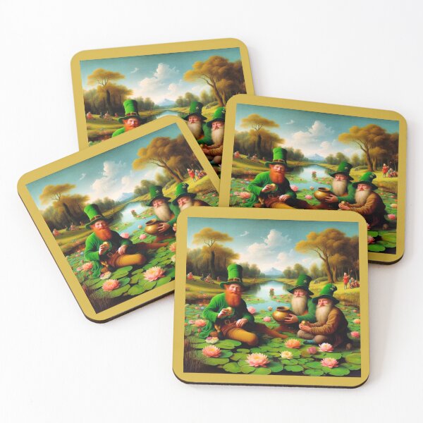 Item preview, The Leprechaun's Secret: Golden Luck at the Lily Pond designed and sold by daweave77.