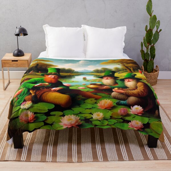 Item preview, The Leprechaun's Secret: Golden Luck at the Lily Pond designed and sold by daweave77.