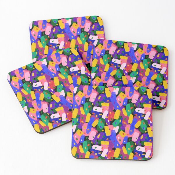 Item preview, Memphis Confetti Pattern on Black designed and sold by bubblegoth.