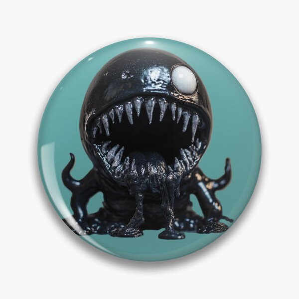 Item preview,  Black scary slime with one eye designed and sold by Kat's Design Hub.