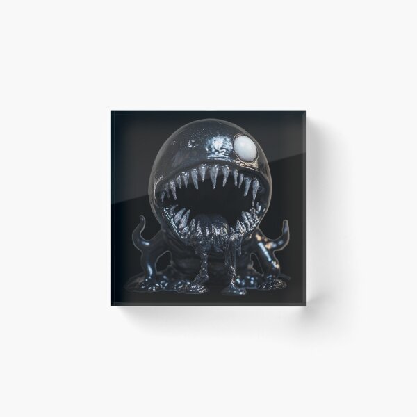 Item preview,  Black scary slime with one eye designed and sold by Kat's Design Hub.