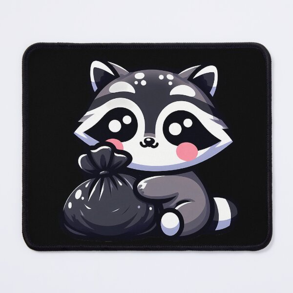 Item preview, Cute Raccoon Hugging Trash Bag - Kawaii Trash Panda Love designed and sold by GREENZ0NE.