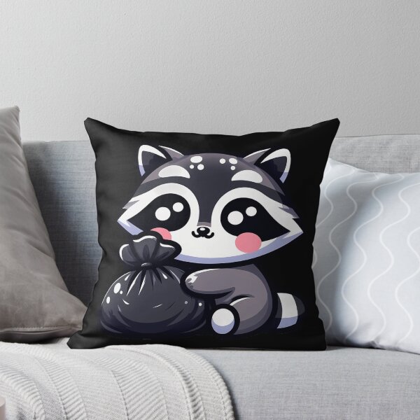 Item preview, Cute Raccoon Hugging Trash Bag - Kawaii Trash Panda Love designed and sold by GREENZ0NE.