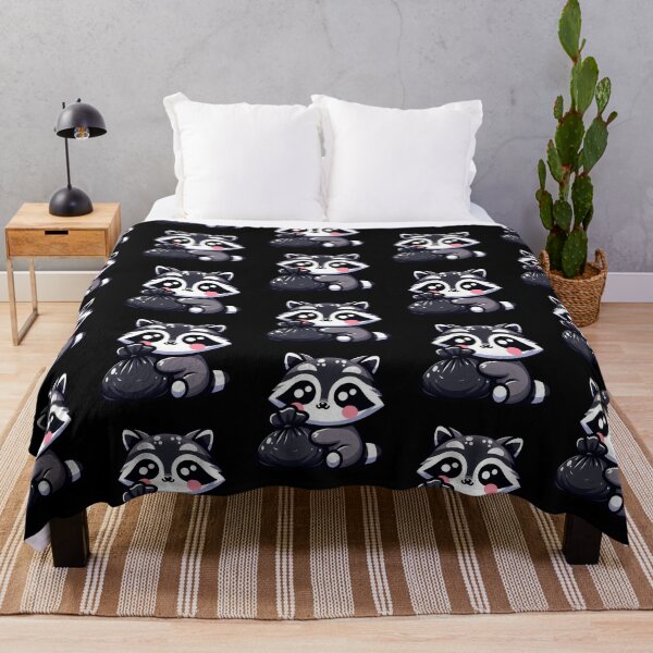 Item preview, Cute Raccoon Hugging Trash Bag - Kawaii Trash Panda Love designed and sold by GREENZ0NE.