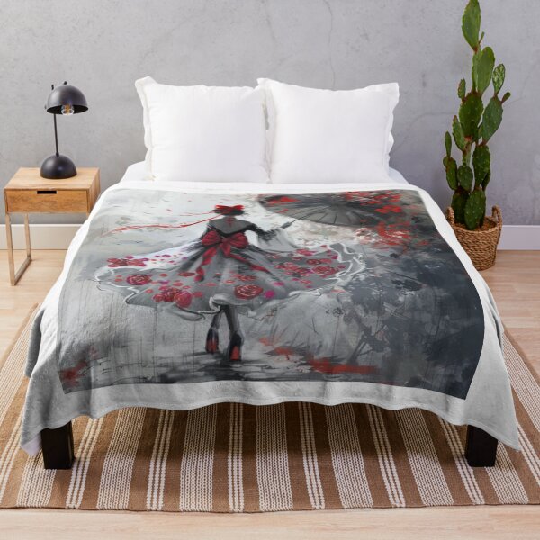 Item preview, Mysterious Woman with Umbrella Illustration designed and sold by Silrom.