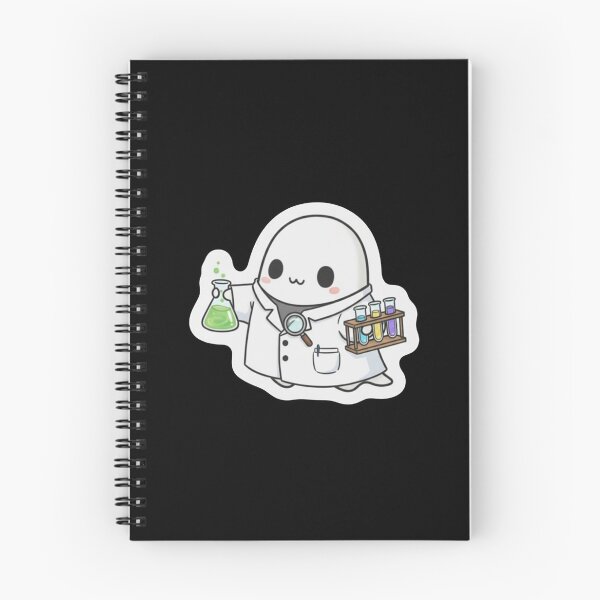 Item preview, The Ghost in the Lab Coat ​Kawaii Scientist Ghostie designed and sold by ZyVoAli.