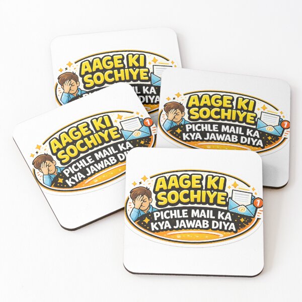 Item preview, Aage Ki Sochiye Funny Office Email Sticker | Hindi English Work Humor designed and sold by RelateAndTee.