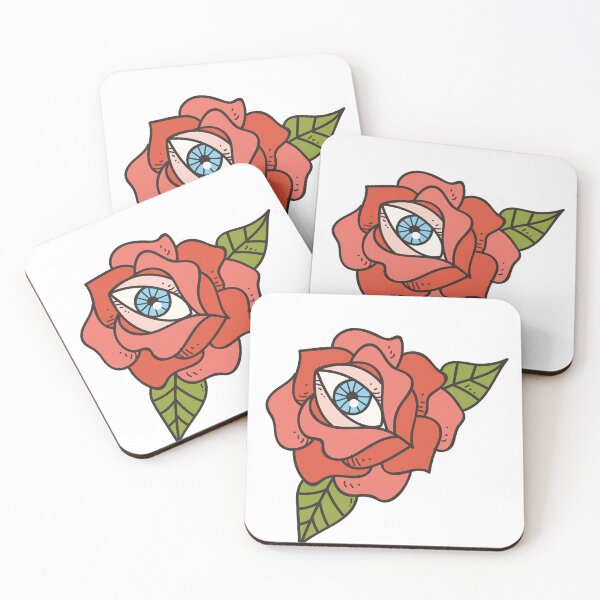 Artikelvorschau, Retro Rose with Eye Illustration | Mystical Vintage Art entworfen und verkauft von Carolina Carvajal.