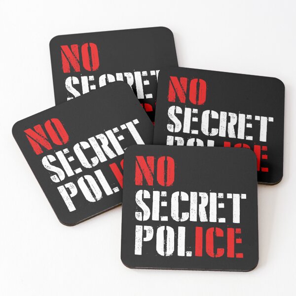 Item preview, NO SECRET POLICE - NO ICE (stencil) designed and sold by Thelittlelord.