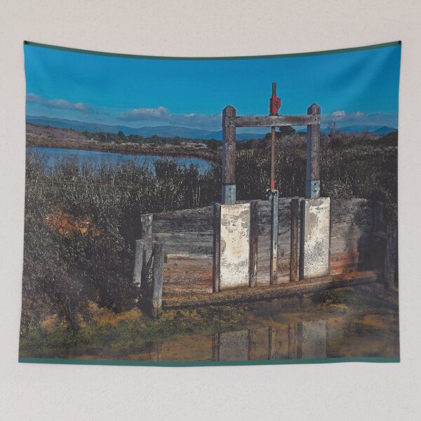 Item preview, Gate sluice, Hyères salt marsh (Watercolor photo) designed and sold by Alan-David.