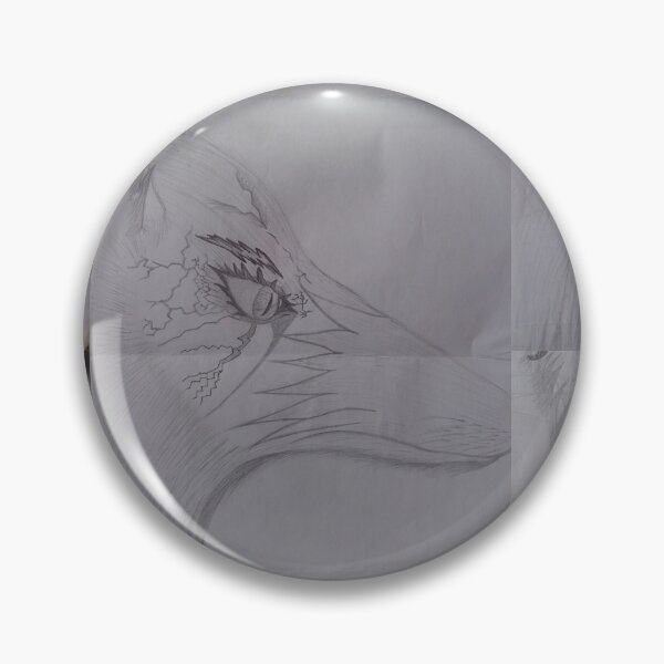 Item preview, “A broken wolf staring through emotional cracks – Emotional Dark Fantasy Drawing designed and sold by kerissfantasyart .
