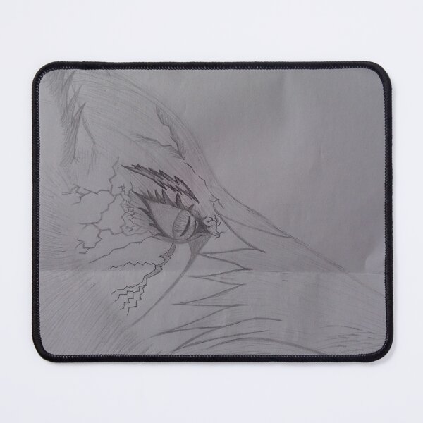 Item preview, “A broken wolf staring through emotional cracks – Emotional Dark Fantasy Drawing designed and sold by kerissfantasyart .
