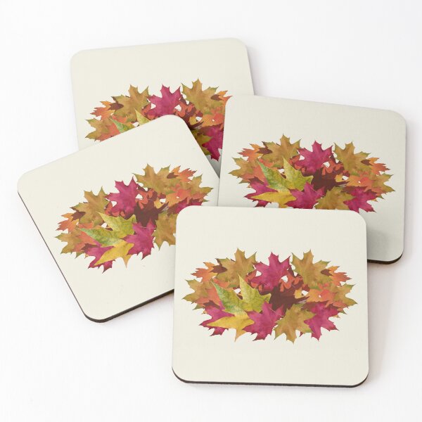 Item preview, Colorful collage with autumn leaves designed and sold by mariya-ivanova.
