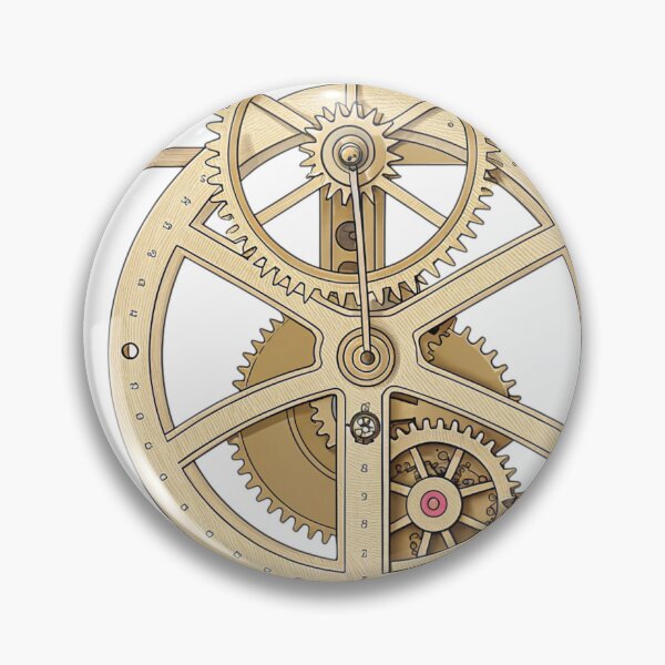 Item preview, Clockwork Mechanism — Vintage Gear & Pendulum Blueprint | Mechanical Time Art Print designed and sold by VivoStudio.