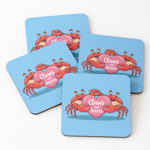 Item preview, Claws and Kisses – Cute Crab Couple Valentine Design designed and sold by Sea Gem.