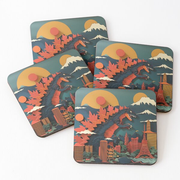 Artikelvorschau, Godzilla – Papiercollage entworfen und verkauft von [EverNever] Creative Gear Alternatives.