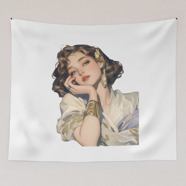 Item preview, Soft Vintage Beauty Portrait Illustration designed and sold by Silrom.