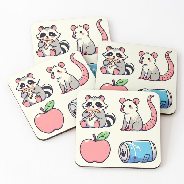 Item preview, Cute Trash Gang - Raccoon & Opossum Kawaii designed and sold by GREENZ0NE.