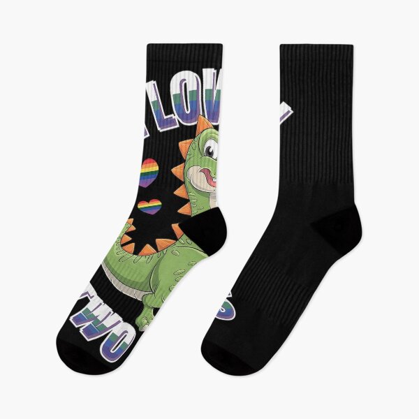 Item preview, I Love My Two Dads LGBT Gay Lesbian Pride Dinosaur T Rex Boy  designed and sold by FadeOfThrone.