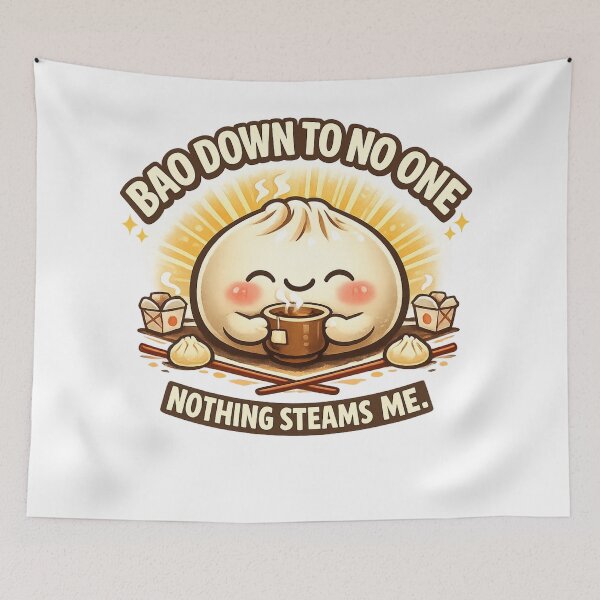 Item preview, Bao Down To No One – Funny Cute Bao Bun Pun Shirt designed and sold by Kevin Shearer.