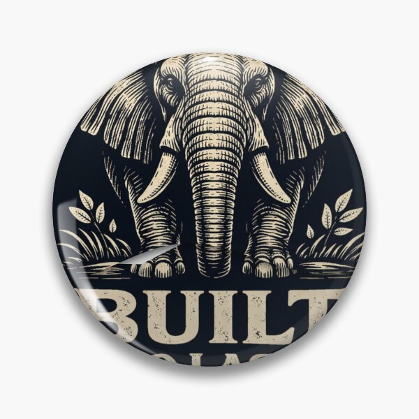 Item preview, Elephant Built to Last African Savanna Wildlife Art Sticker Modern Nature Lover Gift Hoodie Wall Art designed and sold by SavannaStrikes.