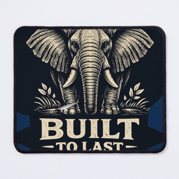 Item preview, Elephant Built to Last African Savanna Wildlife Art Sticker Modern Nature Lover Gift Hoodie Wall Art designed and sold by SavannaStrikes.