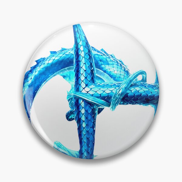 Item preview, Azure Dragon Monogram H – Mystic Blue Serpent Letter designed and sold by StickBuAndii.