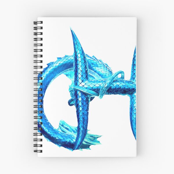 Item preview, Azure Dragon Monogram H – Mystic Blue Serpent Letter designed and sold by StickBuAndii.