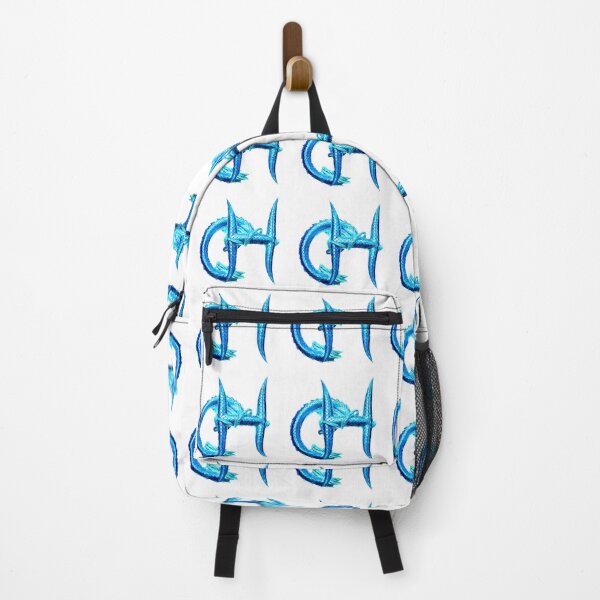 Item preview, Azure Dragon Monogram H – Mystic Blue Serpent Letter designed and sold by StickBuAndii.