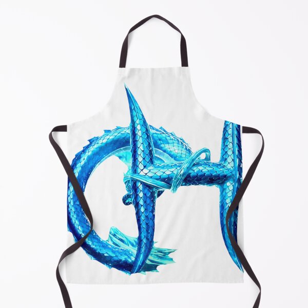 Item preview, Azure Dragon Monogram H – Mystic Blue Serpent Letter designed and sold by StickBuAndii.